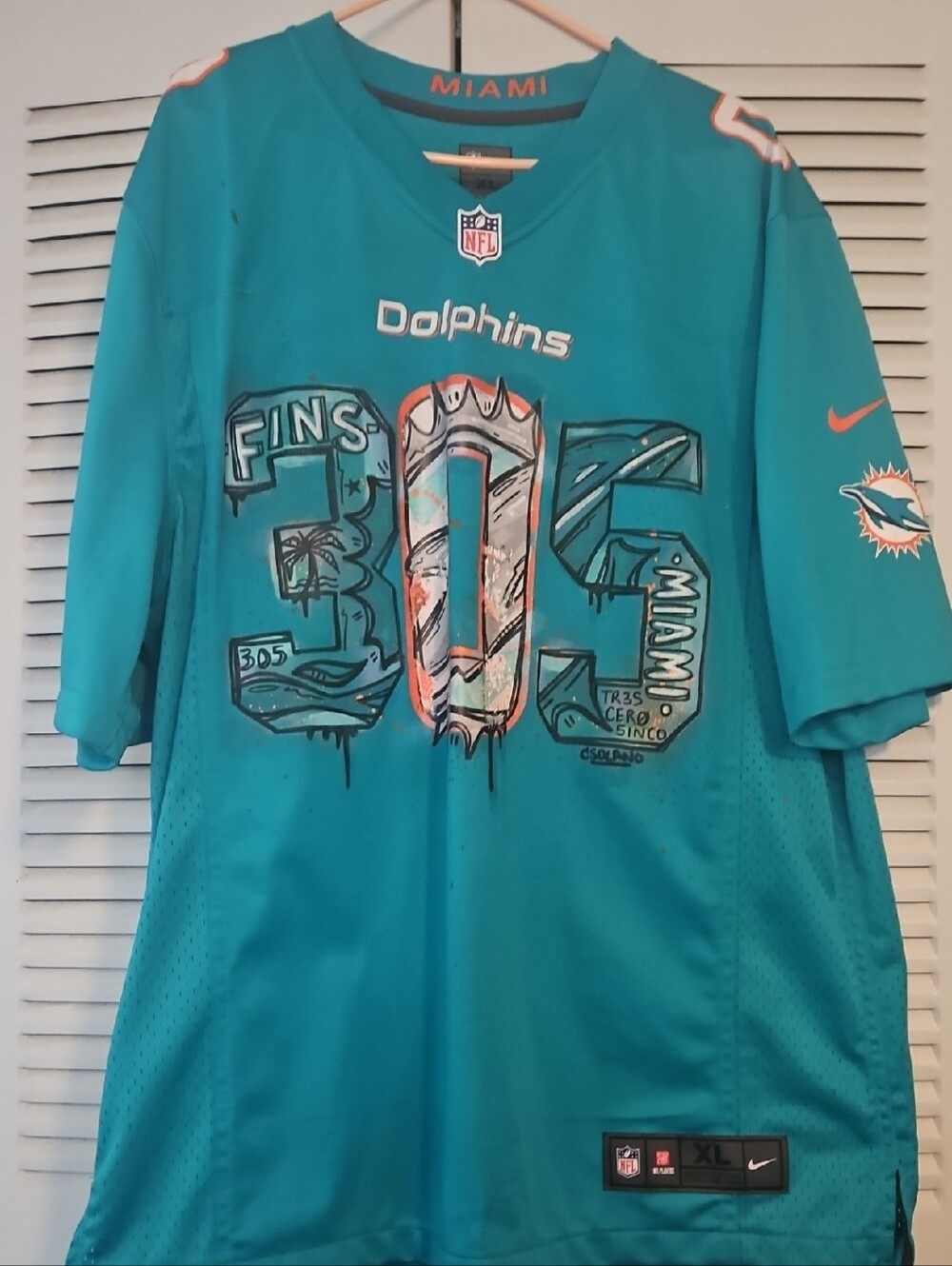 NFL Miami Dolphins Teal Graphic #305 Jersey